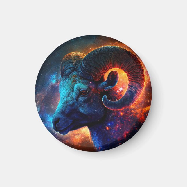 Aries Zodiac Star Sign Magnete (Vorne)