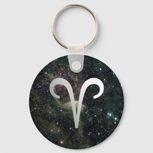 Aries Zodiac Star Sign Universe Keyring Schlüsselanhänger (Vorderseite)