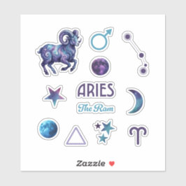 Aries Zodiac Sticker Collection