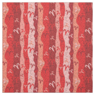 Aries Zodiac Stripes Broken Tiles Stoff