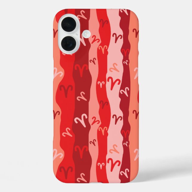 Aries Zodiac Stripes Case-Mate iPhone Hülle (Rückseite)