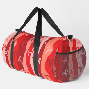 Aries Zodiac Stripes Duffle Bag