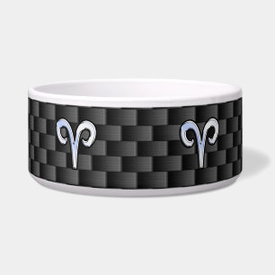 Aries Zodiac Symbol Black Carbon Fibre Decor Napf