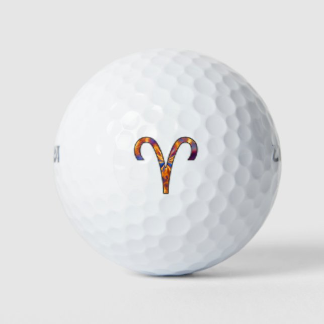 Aries Zodiac Symbol Element von Kenneth Yoncich Golfball (Vorderseite)