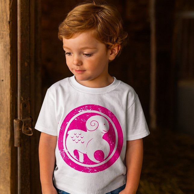 Aries Zodiac Symbol Grunge Pink Ram Astrologie T-Shirt (Von Creator hochgeladen)