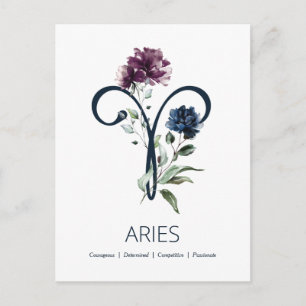 Aries Zodiac Symbol Postkarte