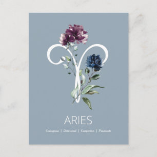 Aries Zodiac Symbol Postkarte