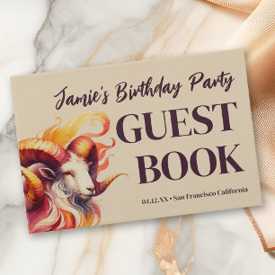 Aries Zodiac Themed Geburtstagsparty Gästebuch