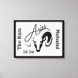 Aries Zodiac Zeichen und Symbol Gerahmt Leinwanddruck