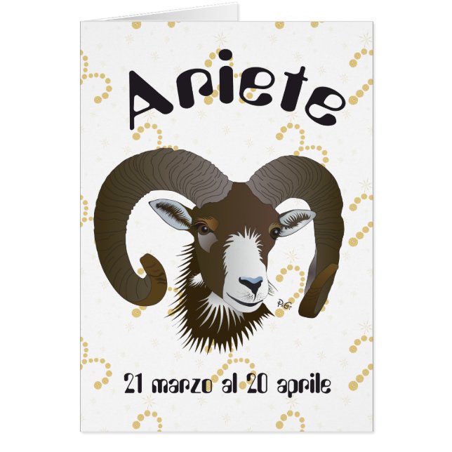 Ariete 21 marzo al 20 aprile Biglietti d'auguri (Vorne)