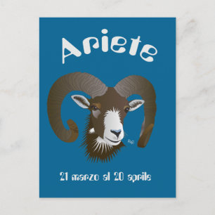 Ariete 21 marzo al 20 aprile Cartolina Postkarte