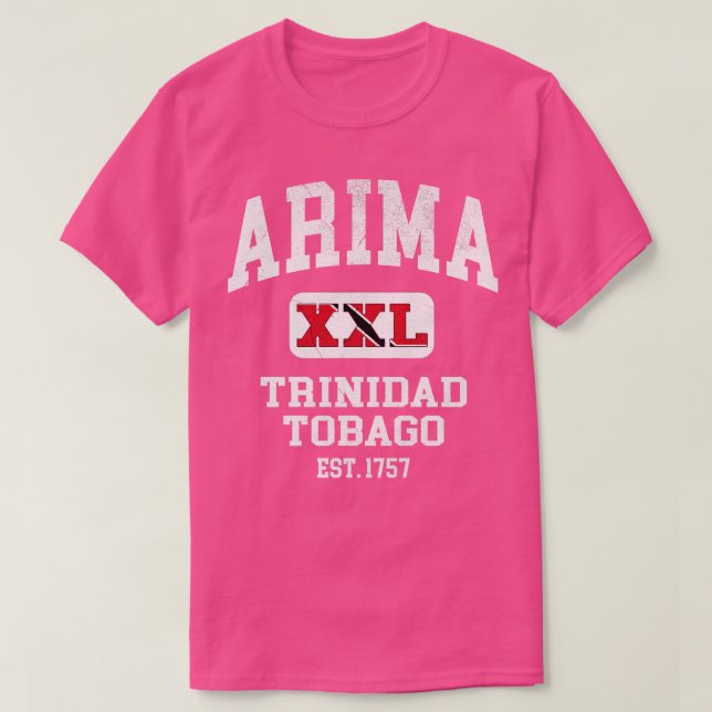 Arima Trinidad und Tobago XXL Athletic Design T-Shirt (Design vorne)