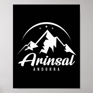 Arinsal Andorra Skigebiet Snowboarden Poster