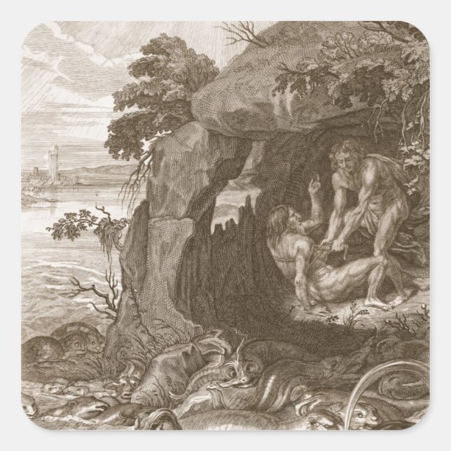 Arirumps Compels Proteus, um seine Oracles zu enth Quadratischer Aufkleber (Vorderseite)