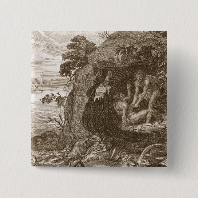 Aristeus zwingt Proteus, um seine Orakel, 17 Button (Vorderseite)