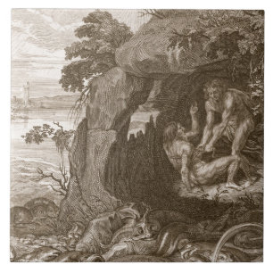 Aristeus zwingt Proteus, um seine Orakel, 17 Fliese