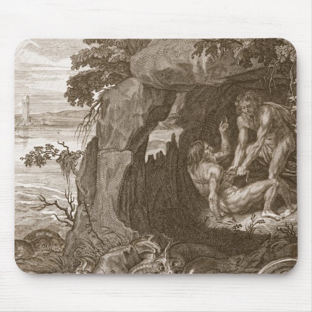 Aristeus zwingt Proteus, um seine Orakel, 17 Mousepad (Vorne)
