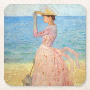 Aristide Maillol - Frau mit Sonnenschirm Rechteckiger Pappuntersetzer