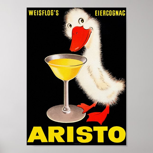 Aristo Egg Cognac - Vintage Werbung Poster (Vorne)