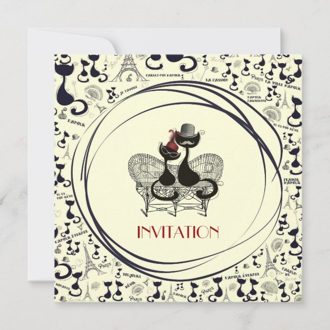 AristoCat Valentine - Party Einladung (Vorderseite)