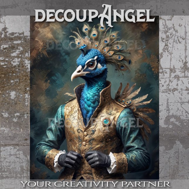 Aristokratische Pfaue - Decoupage- Seidenpapier (Von Creator hochgeladen)