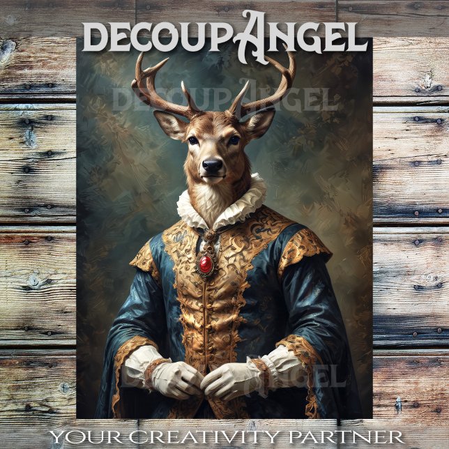 Aristokratischer Buck - Decoupage- Seidenpapier (Von Creator hochgeladen)