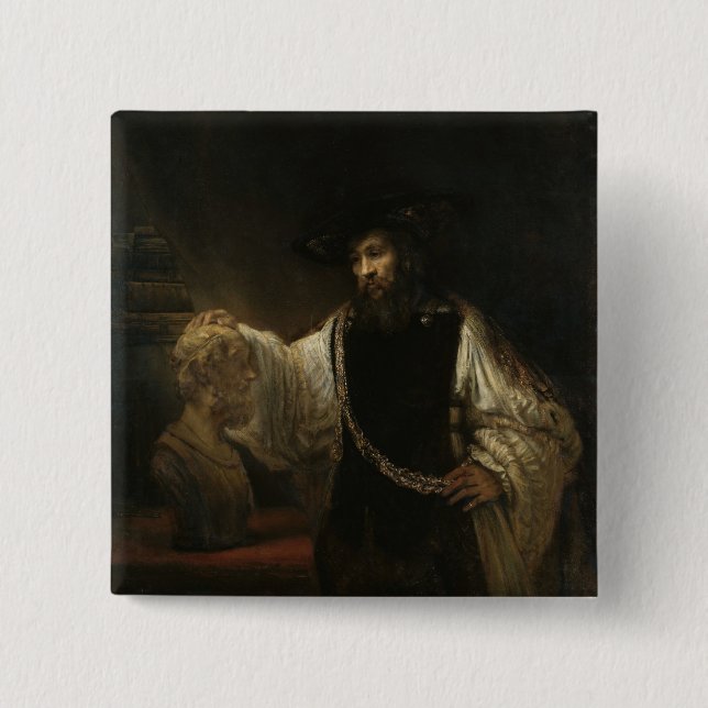 Aristoteles (384-322 BC) mit einem Fehlschlag von Button (Vorderseite)