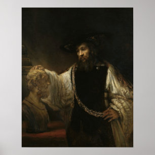 Aristoteles (384-322 BC) mit einem Fehlschlag von Poster