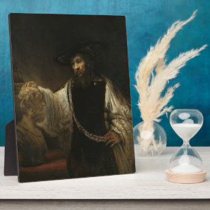 Aristoteles (384-322 v. Chr.) mit einer Büste Home Fotoplatte