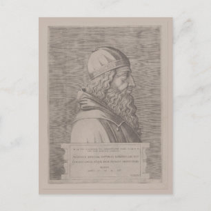 Aristoteles antike Gravur aus dem Jahr 1553 Postkarte