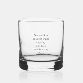 Aristoteles Frühjahrszitat Dekoration für Zuhause  Whiskyglas