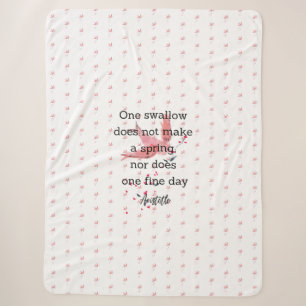 Aristoteles-Frühlingszitat-Dekoration für Zuhause Sherpadecke