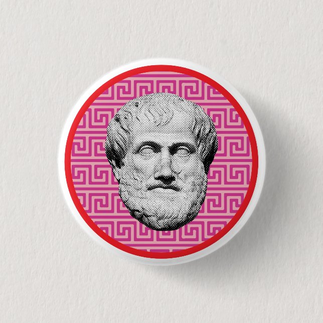 Aristoteles Griechischer Philosoph Button (Vorderseite)