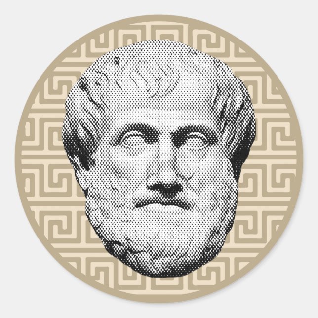 Aristoteles Griechischer Philosoph Runder Aufkleber (Vorderseite)