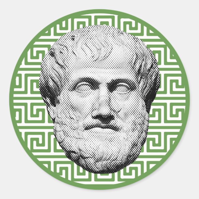Aristoteles Griechischer Philosoph Runder Aufkleber (Vorderseite)