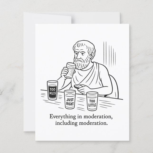 Aristoteles' Leitfaden für Mäßigung (Vorderseite)