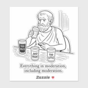 Aristoteles' Leitfaden für Mäßigung Aufkleber