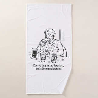Aristoteles' Leitfaden für Mäßigung Badehandtuch