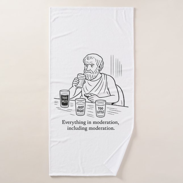 Aristoteles' Leitfaden für Mäßigung Badehandtuch (Badehandtuch)