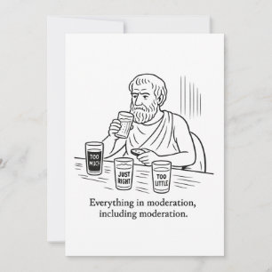 Aristoteles' Leitfaden für Mäßigung Dankeskarte