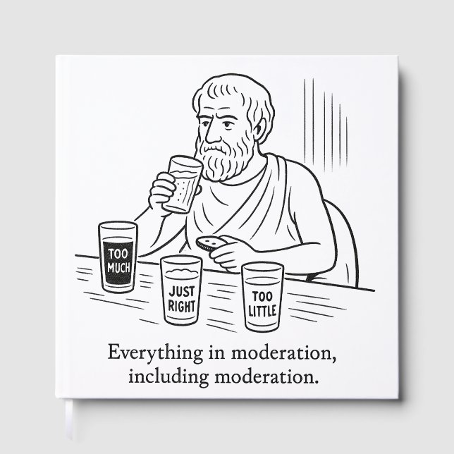 Aristoteles' Leitfaden für Mäßigung Gästebuch (Vorderseite)
