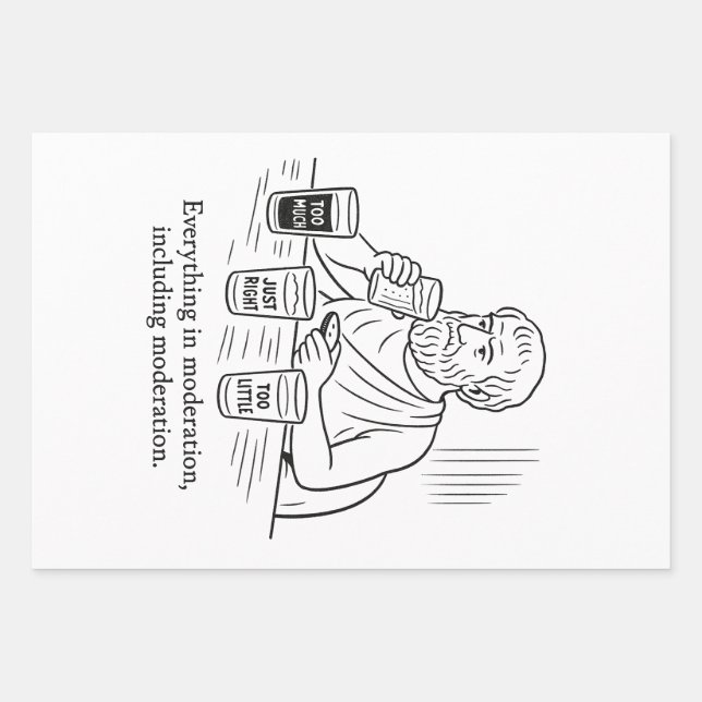 Aristoteles' Leitfaden für Mäßigung Geschenkpapier Set (Vorderseite)