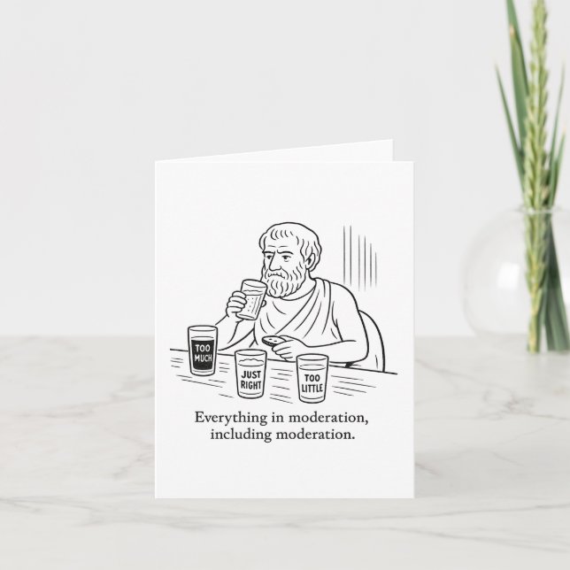 Aristoteles' Leitfaden für Mäßigung Karte (Vorderseite)