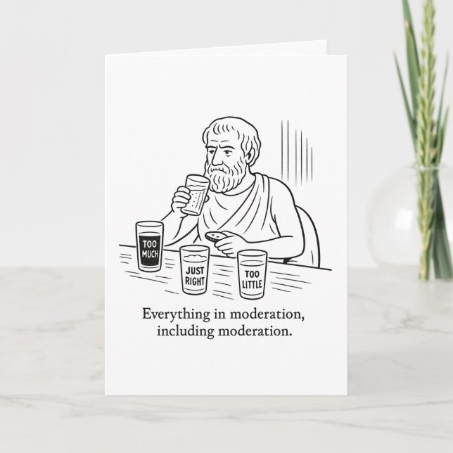Aristoteles' Leitfaden für Mäßigung Karte (Vorderseite)
