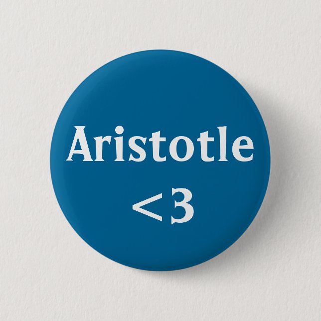 Aristoteles Liebe Griechischer Philosoph Button (Vorderseite)