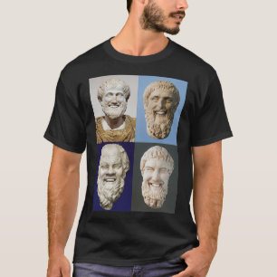 Aristoteles Plato lächelt antike griechische Philo T-Shirt