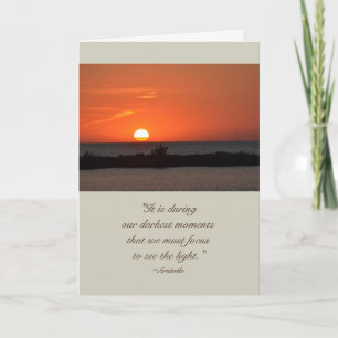 Aristoteles Quote Sunset Sympathy Card Karte
