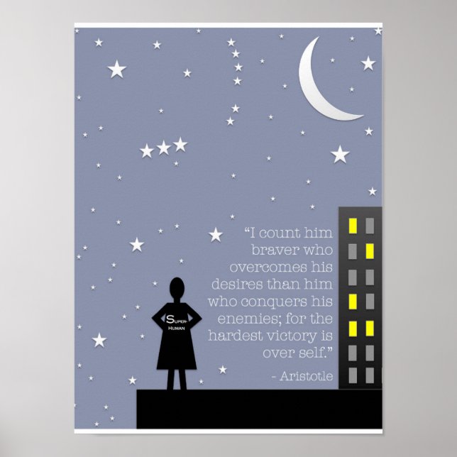 Aristoteles Selbstbeherrschung Poster (Vorne)