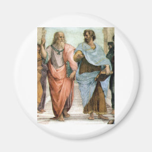 Aristoteles und Plato, die an Schule RAPHAEL gehen Magnet