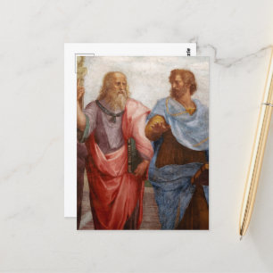 Aristoteles und Plato von Raphael Postkarte